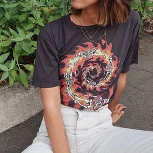 Future State Flaming Skeleton Graphic tee from Urban Outfitters